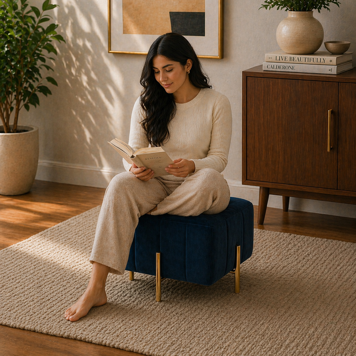 Doe Buck Adirondack Ottoman|Blue