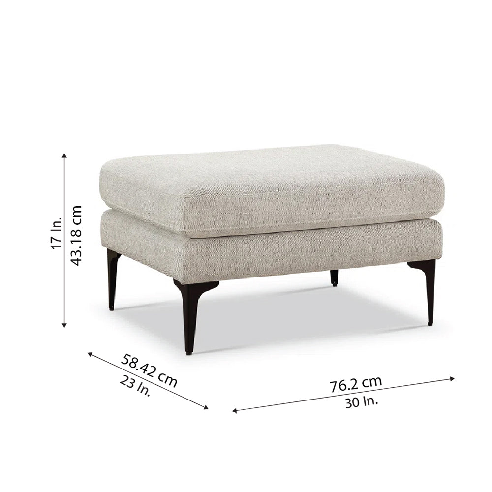 DOE BUCK Minimal Minimal Ottoman Bench|Light Grey