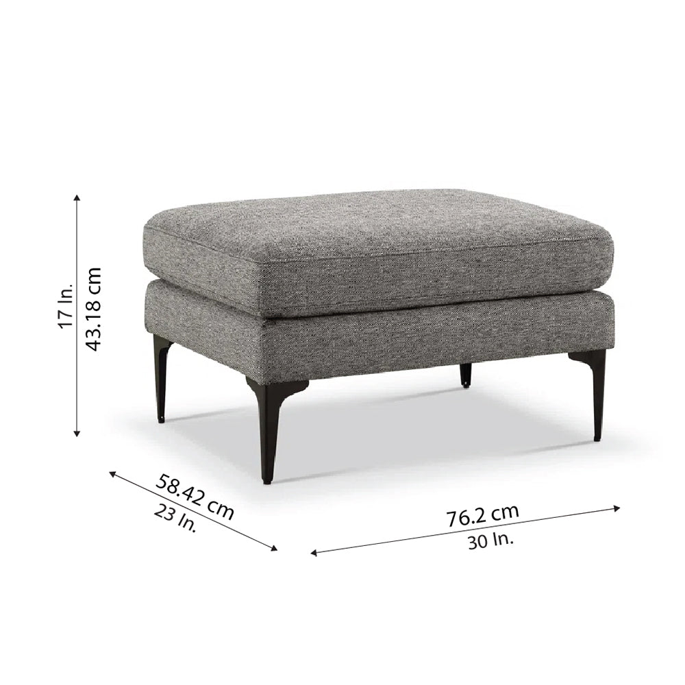 DOE BUCK Minimal Minimal Ottoman Bench|Grey