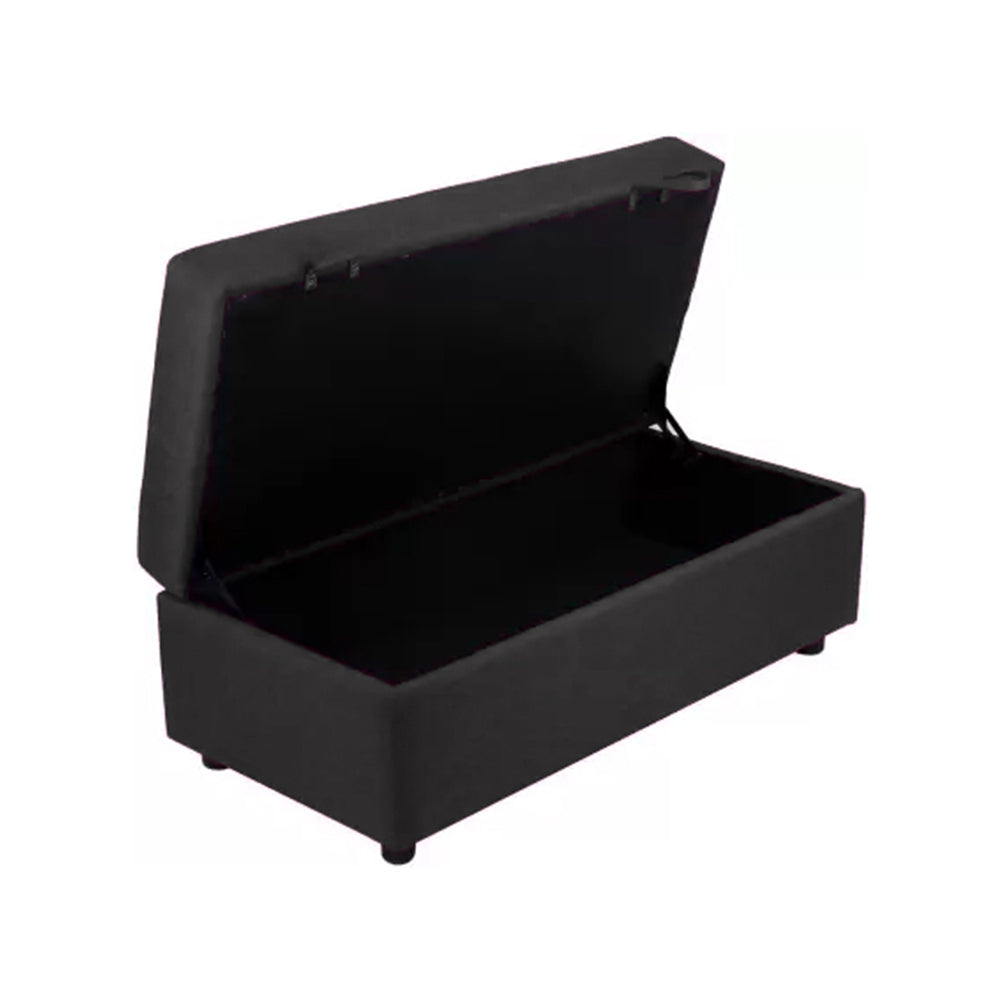 Modern Tufted Storage Ottoman Bench Grey