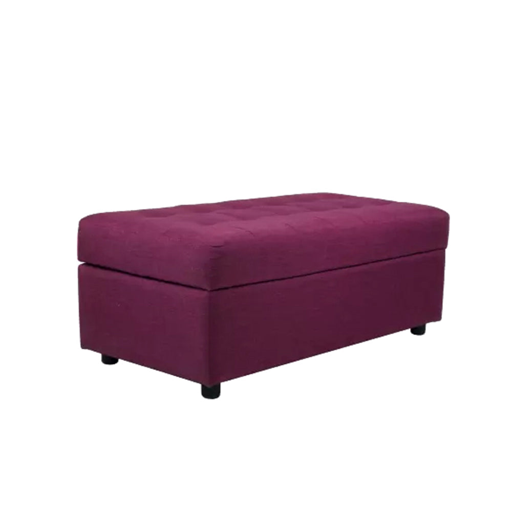 Modern Tufted Storage Ottoman Bench Purple