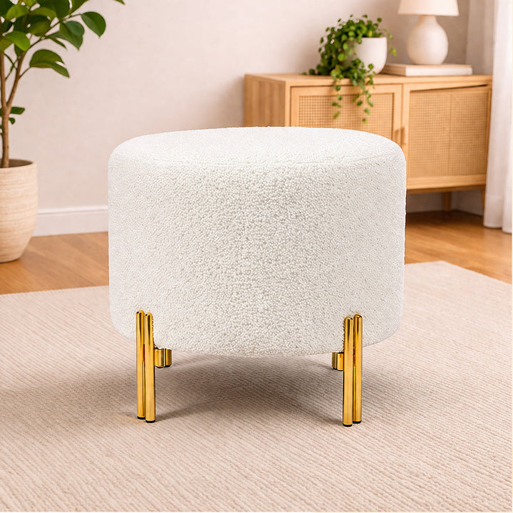 Doe Buck Premium Ottoman|White