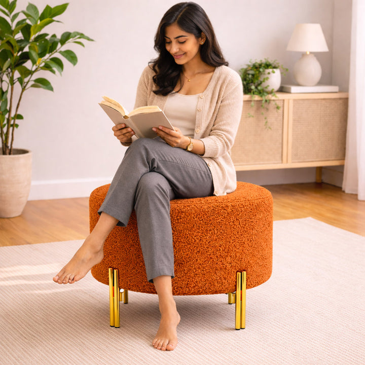 Doe Buck Premium Ottoman|Orange