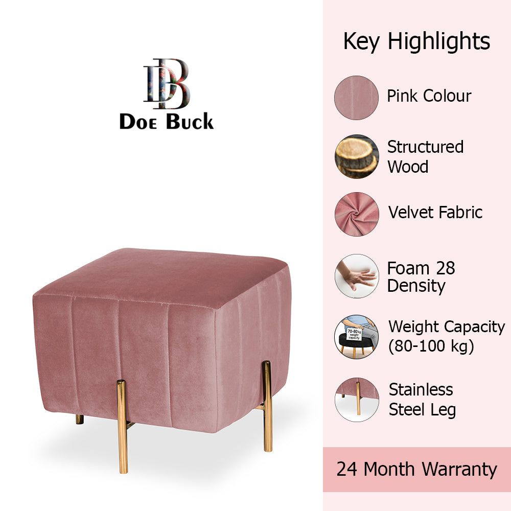 Adirondack Ottoman With Gold Leg