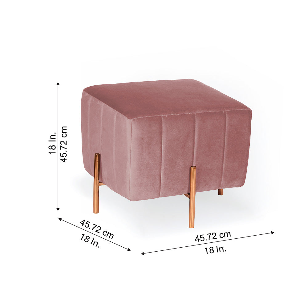 Regent Ottoman With Rose Gold Leg