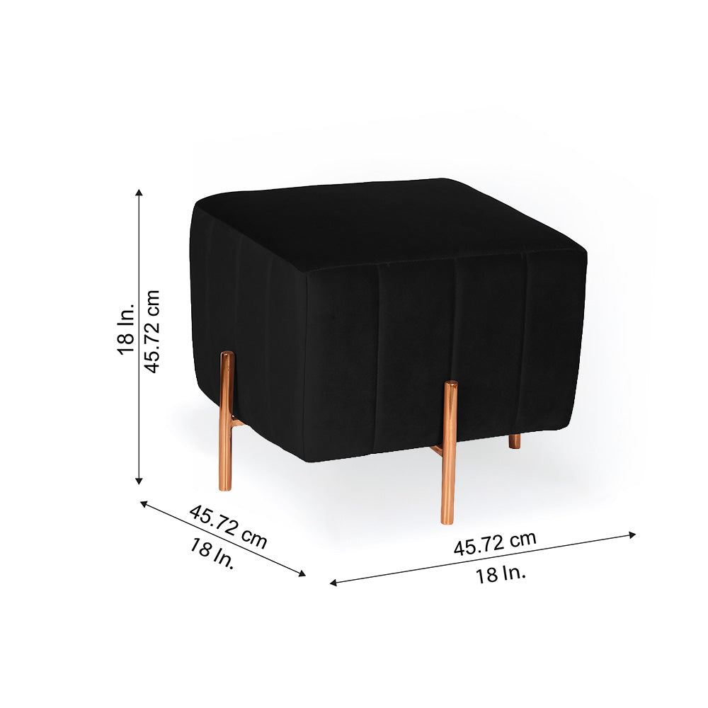 Regent Ottoman With Rose Gold Leg