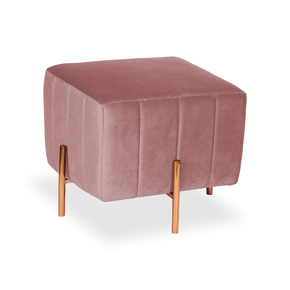 Regent Ottoman With Rose Gold Leg