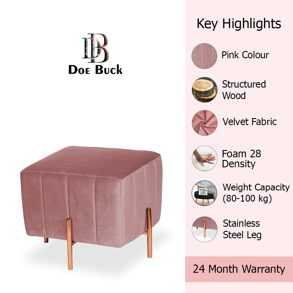 Regent Ottoman With Rose Gold Leg