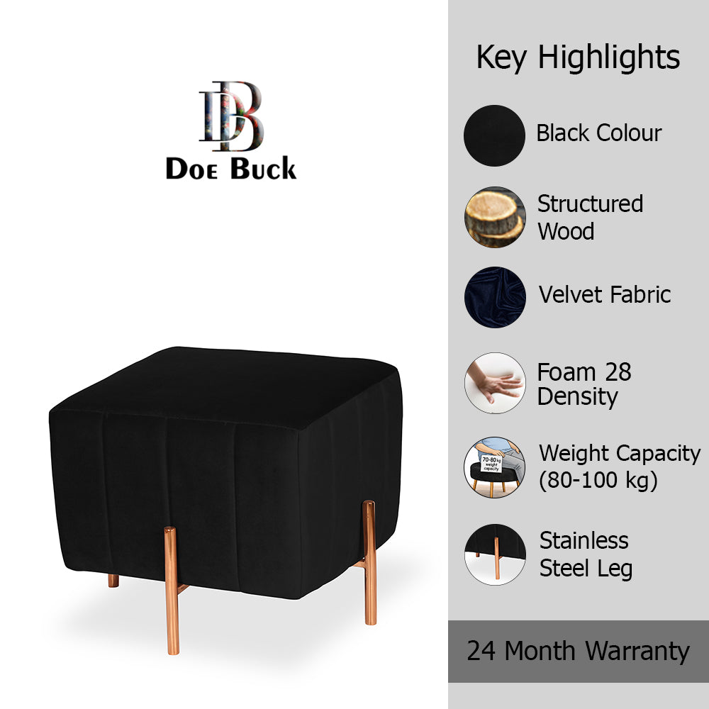 Regent Ottoman With Rose Gold Leg
