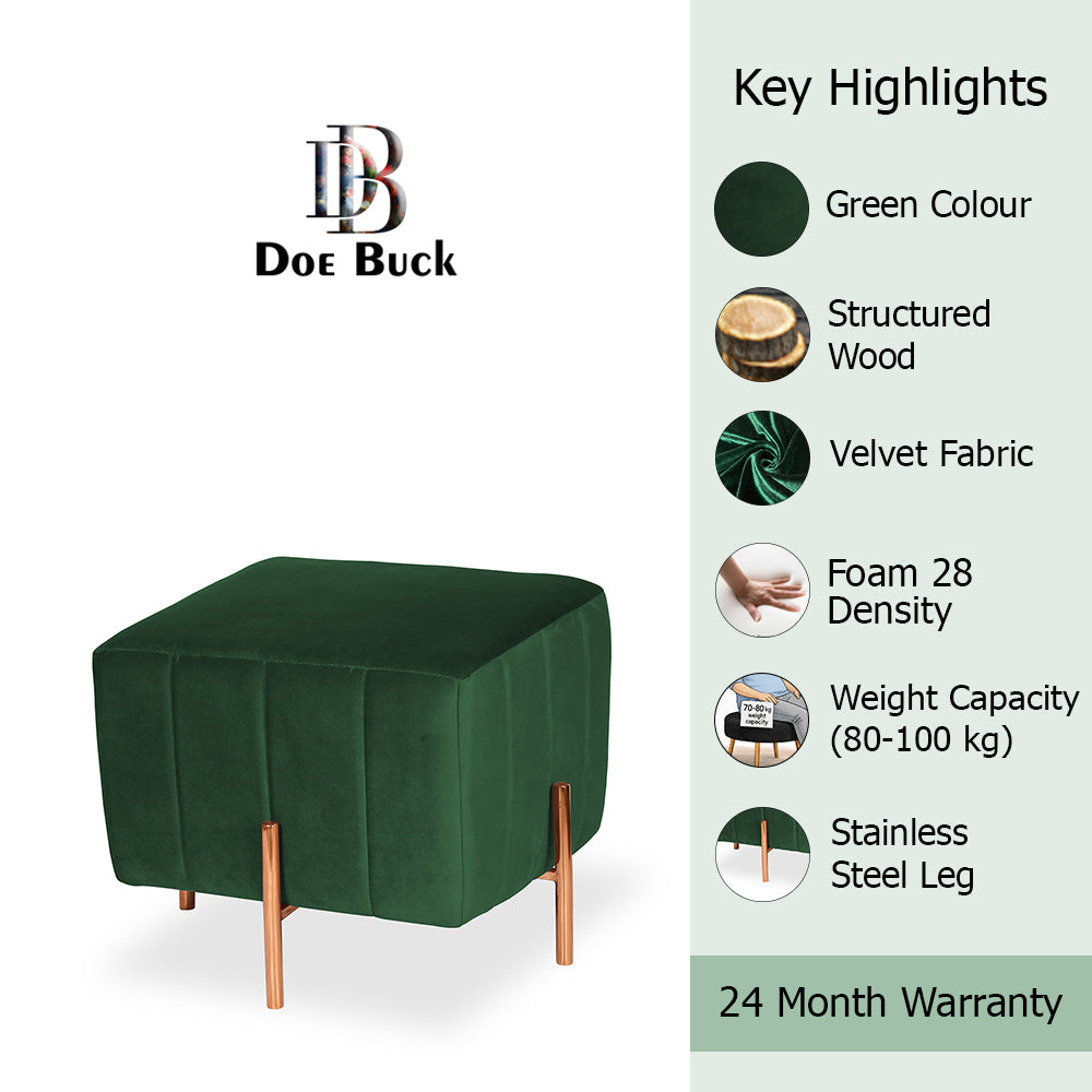 Regent Ottoman With Rose Gold Leg