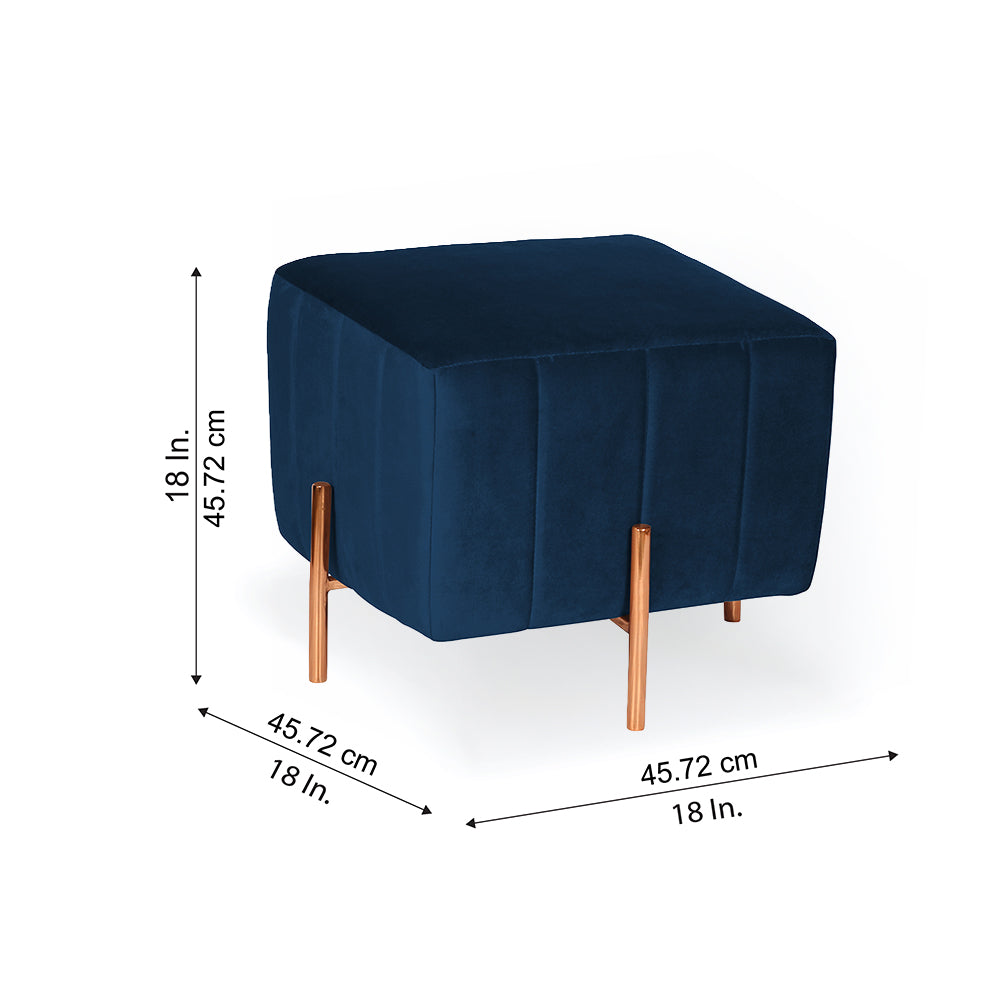 Regent Ottoman With Rose Gold Leg