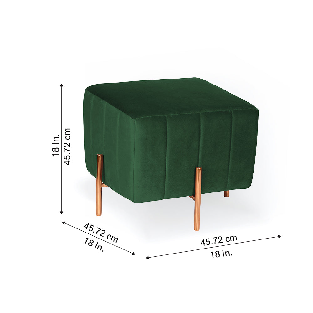 Regent Ottoman With Rose Gold Leg