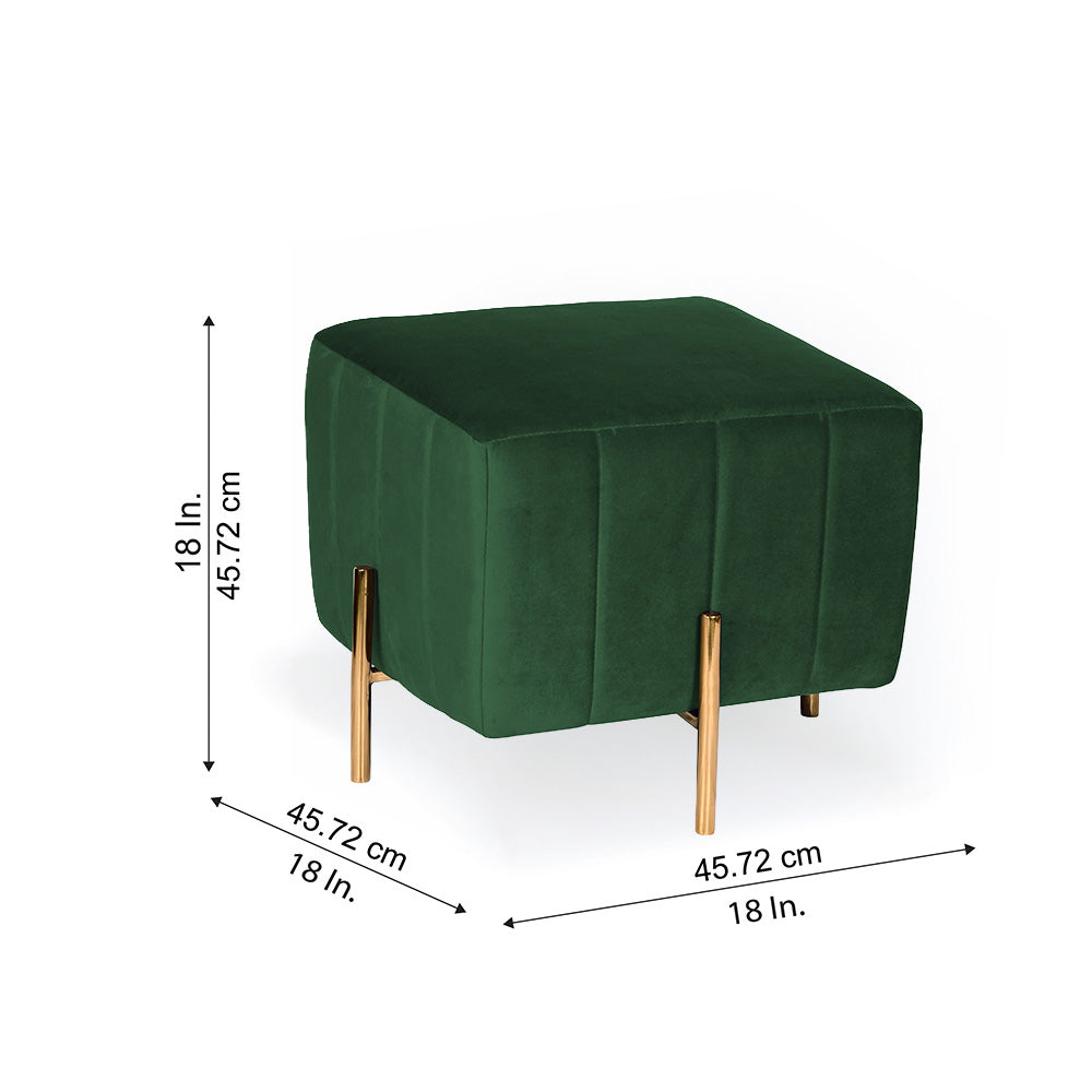 Adirondack Ottoman With Gold Leg