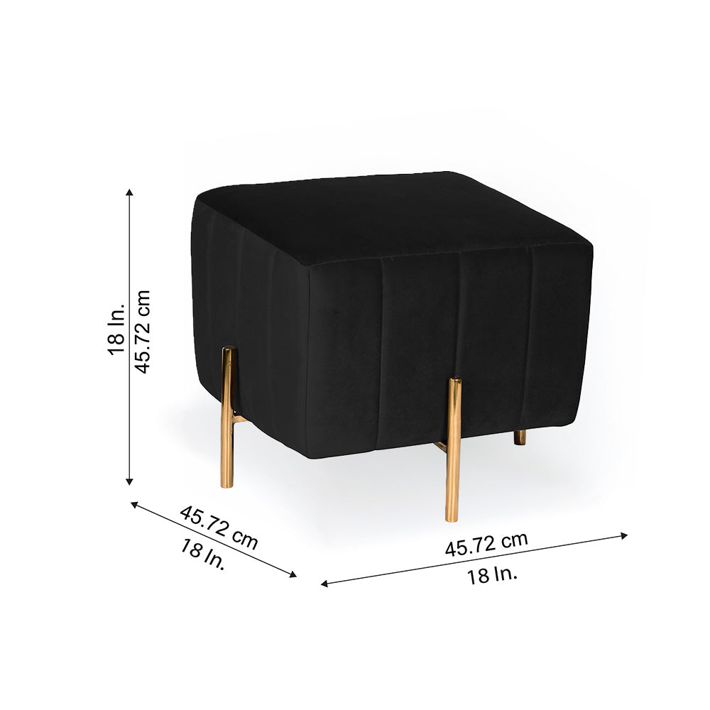 Adirondack Ottoman With Gold Leg