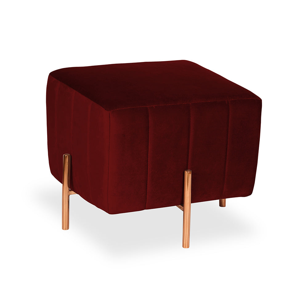 Regent Ottoman With Rose Gold Leg