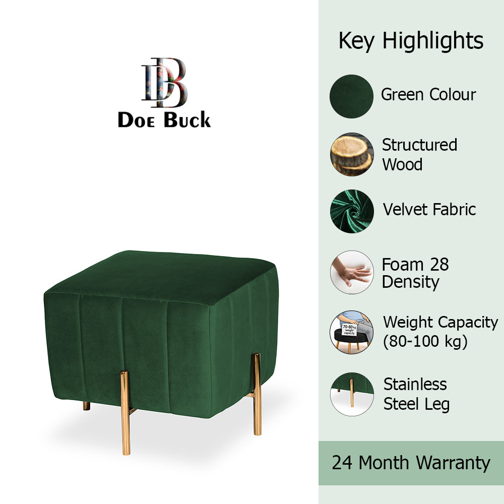 Adirondack Ottoman With Gold Leg