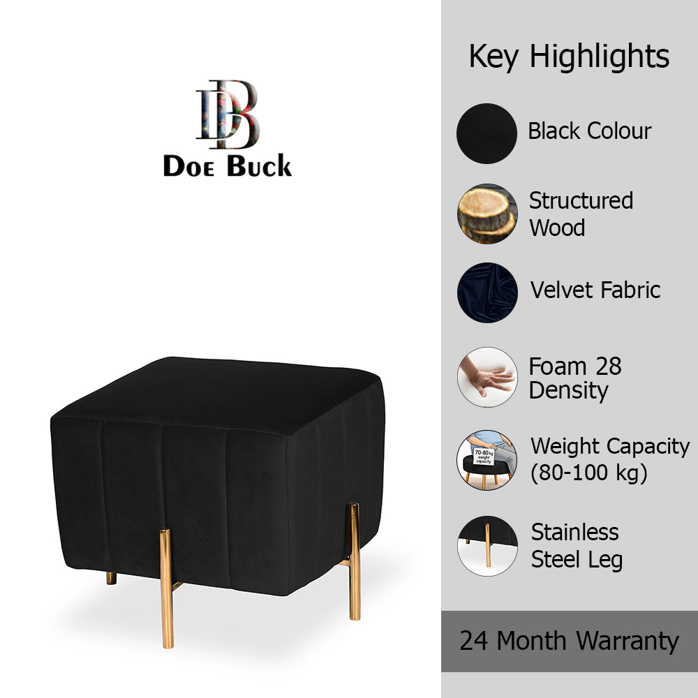 Adirondack Ottoman With Gold Leg
