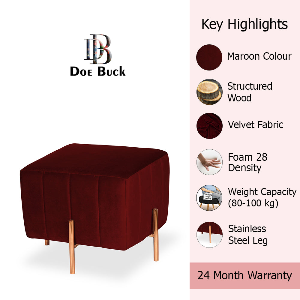 Regent Ottoman With Rose Gold Leg