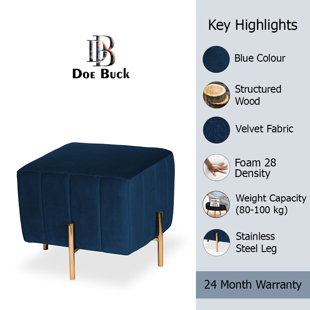 Adirondack Ottoman With Gold Leg