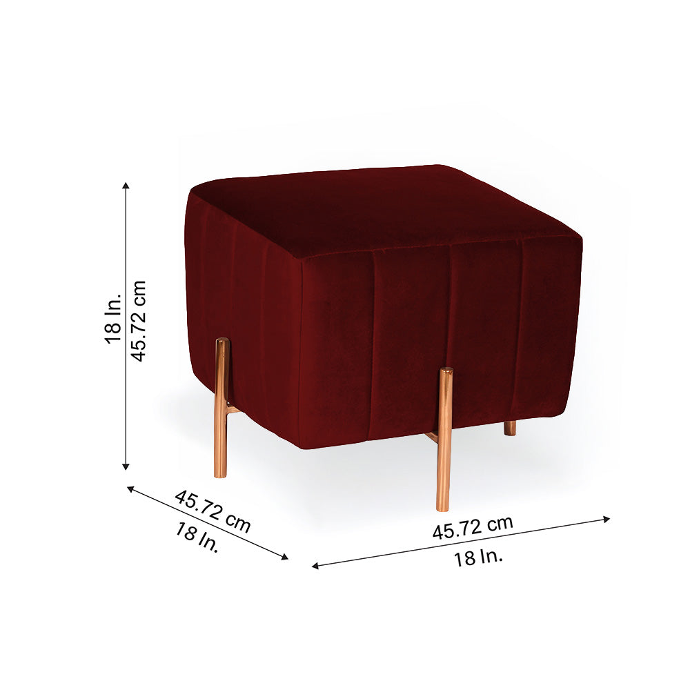 Regent Ottoman With Rose Gold Leg