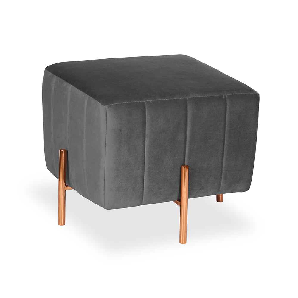 Regent Ottoman With Rose Gold Leg