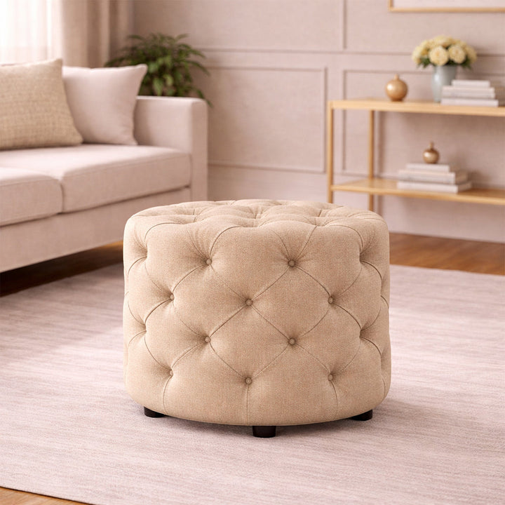 Doe Buck Briana Ottoman|Beige