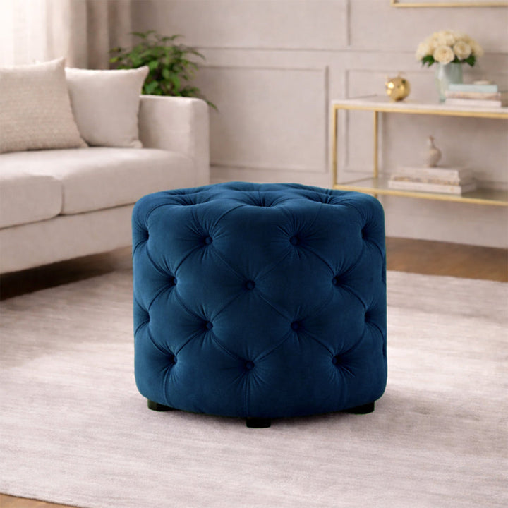 Doe Buck Briana Ottoman|Blue