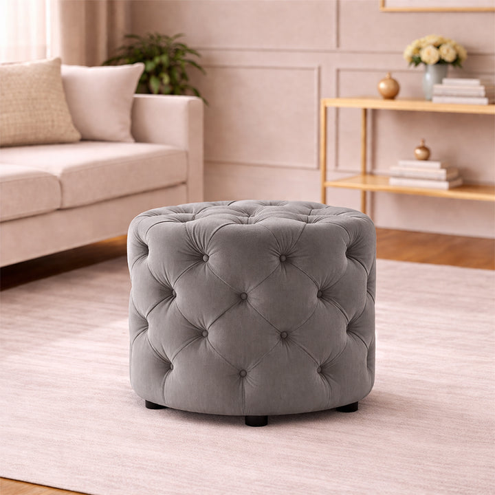 Doe Buck Briana Ottoman|Grey