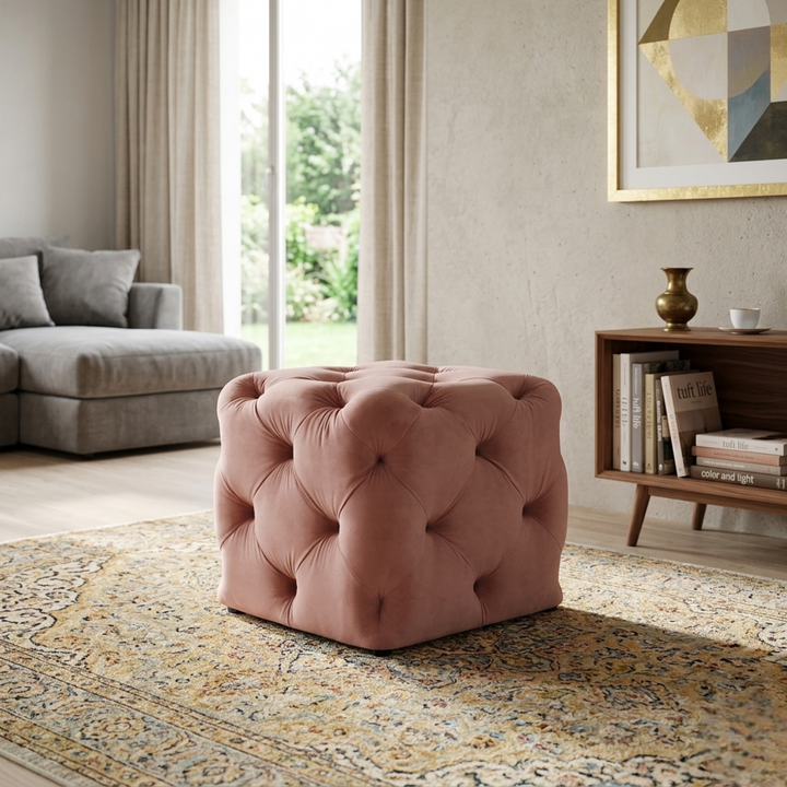 Doe Buck Colchester Ottoman|Pink