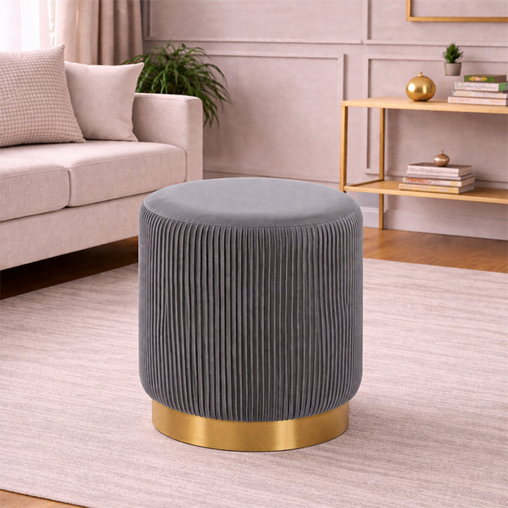 Doe Buck Damato Ottoman|Grey