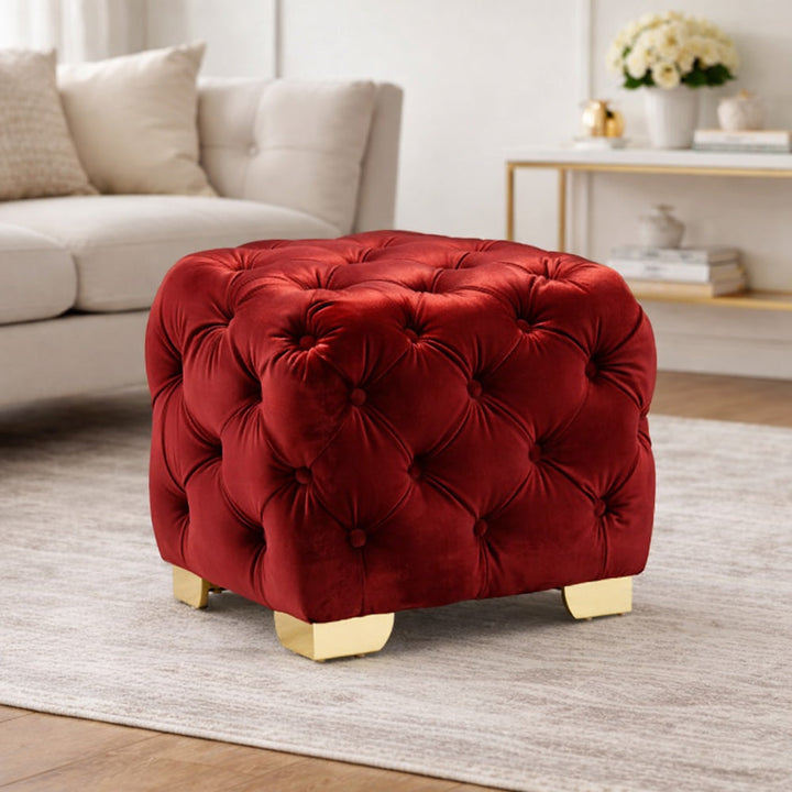 Doe Buck Damira Ottoman|Maroon