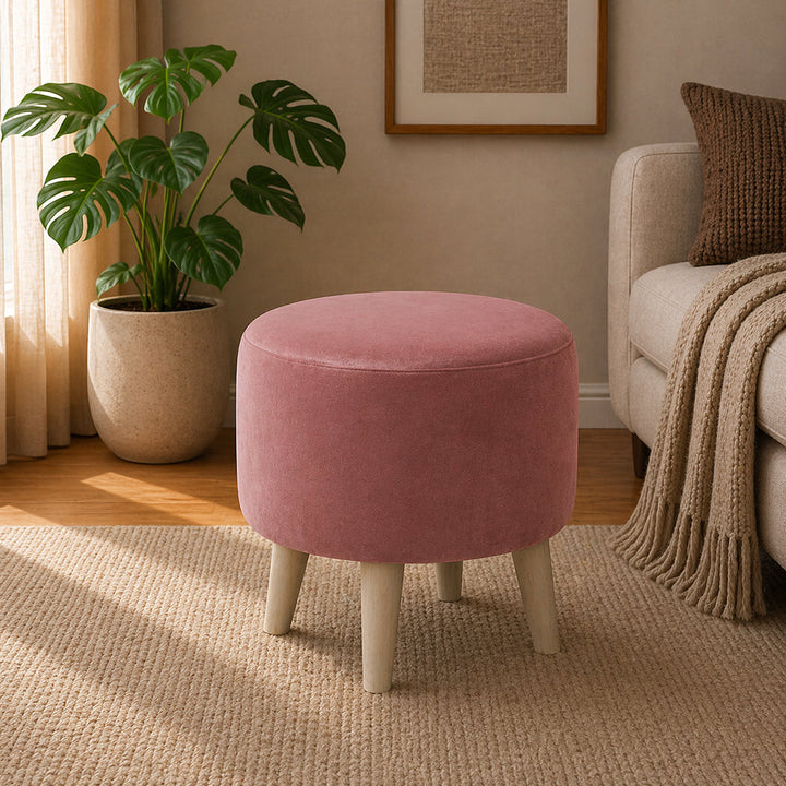 Doe Buck Parker Ottoman|Pink