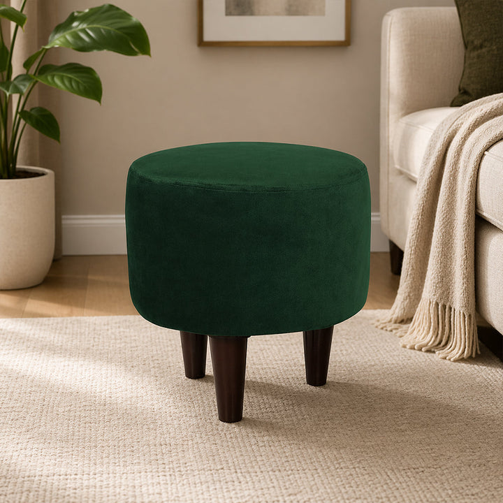 Doe Buck Round Ottoman|Green