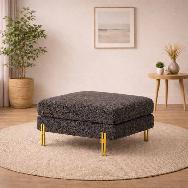 Doe Buck Luxe Ottoman|Grey