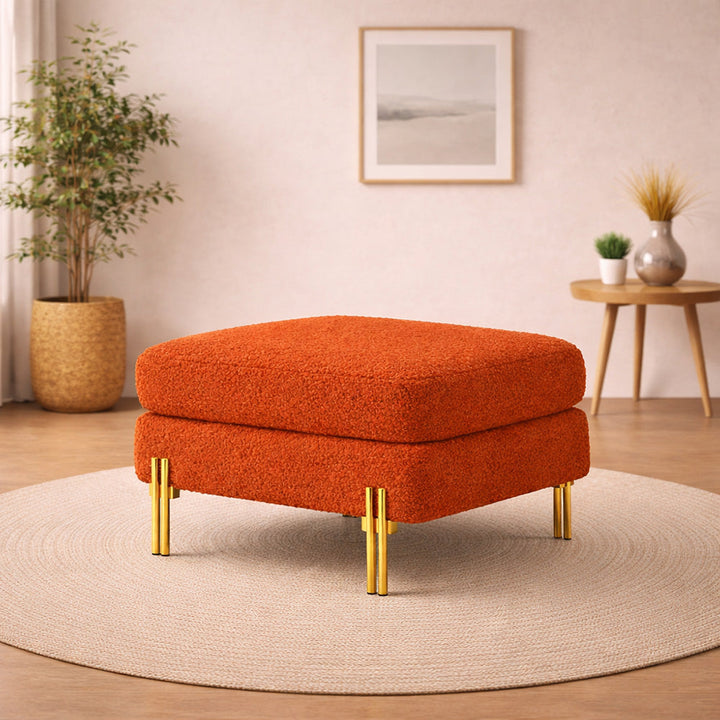 Doe Buck Luxe Ottoman|Orange