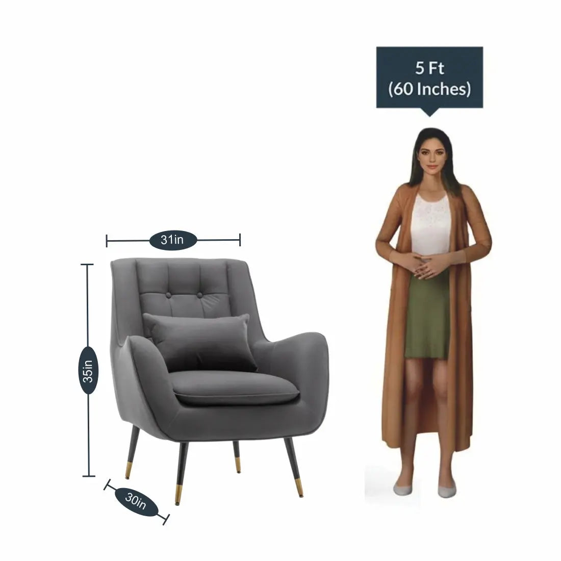 Dowdle Accent Lounge Chair – Grey