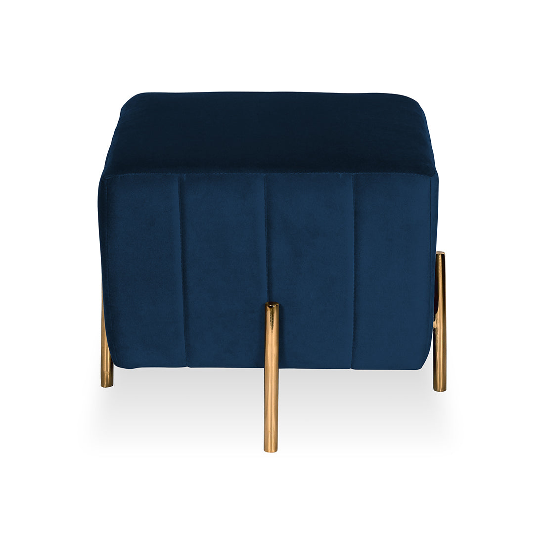 Square Gold Ottoman Stainless Steel In Blue