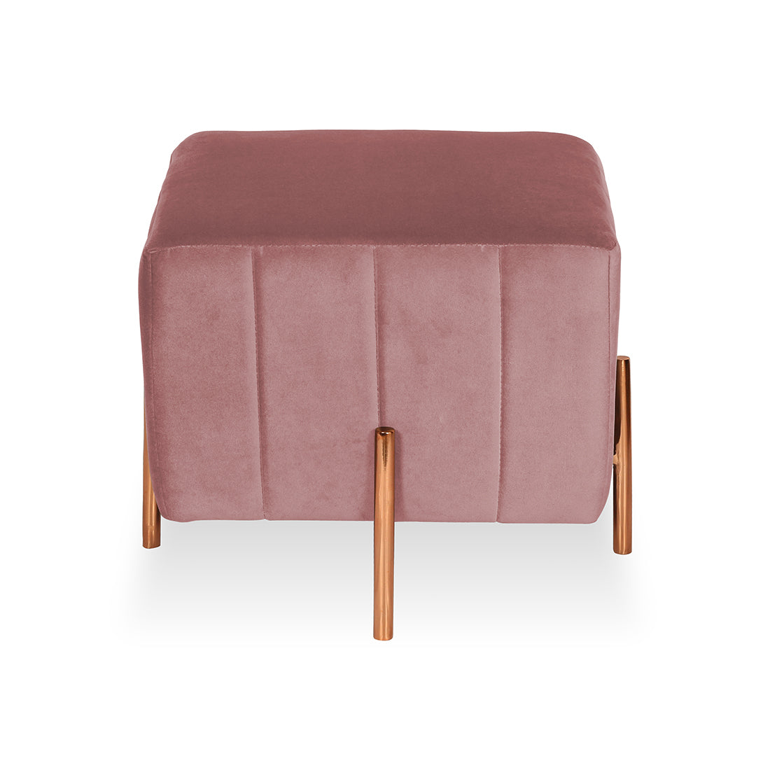 Square Rose Gold Ottoman Stainless Steel In Pink