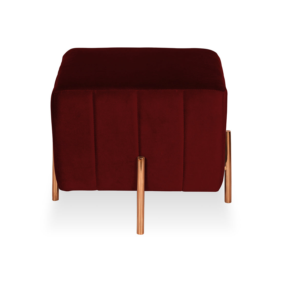 Square Rose Gold Ottoman Stainless Steel In Mehroon