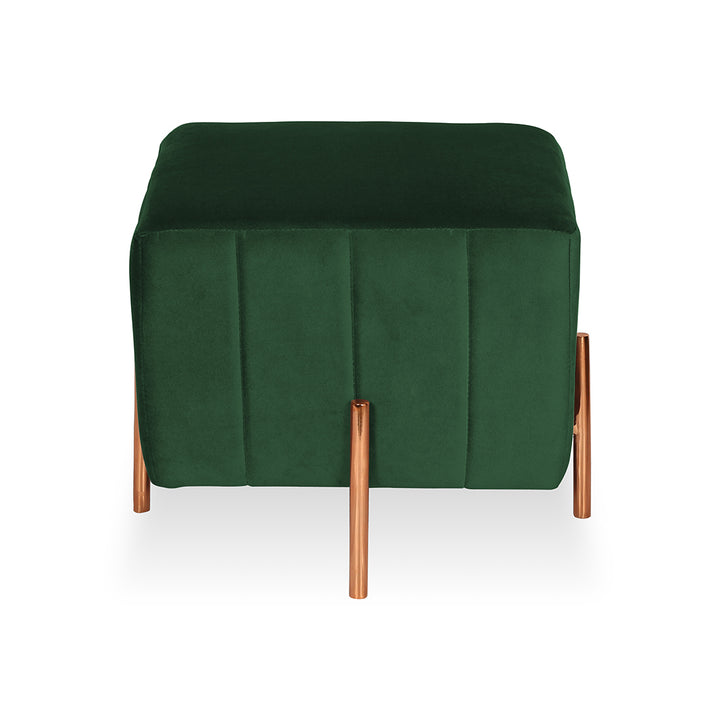 Square Rose Gold Ottoman Stainless Steel In Green