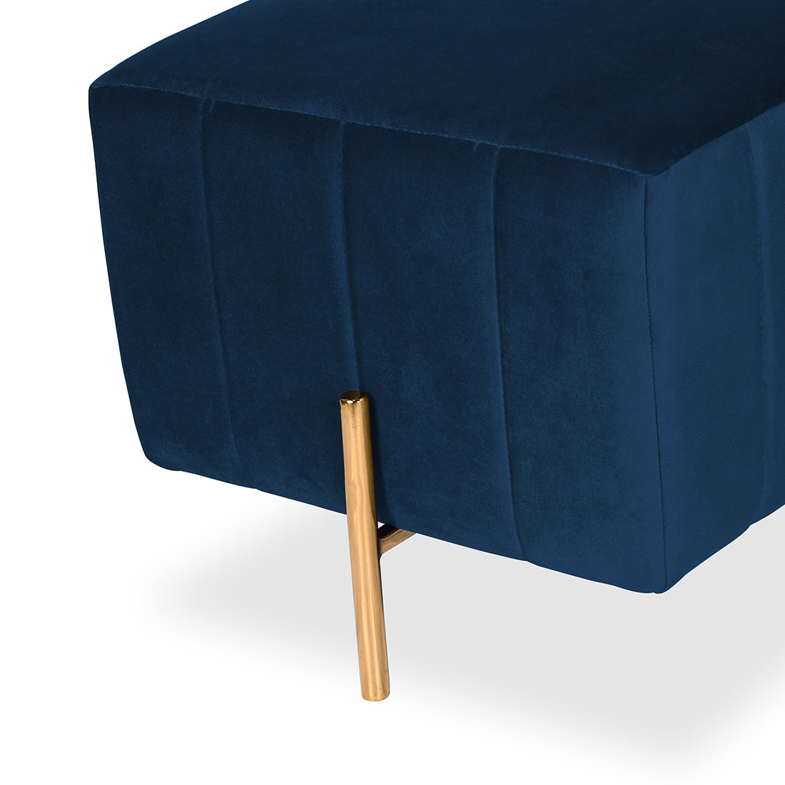 Square Gold Ottoman Stainless Steel In Blue