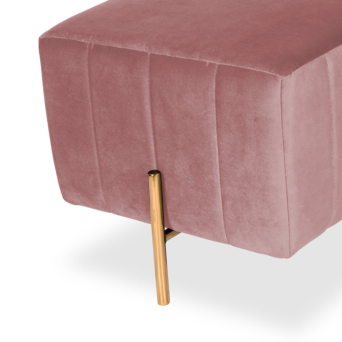 Square Gold Ottoman Stainless Steel In Pink