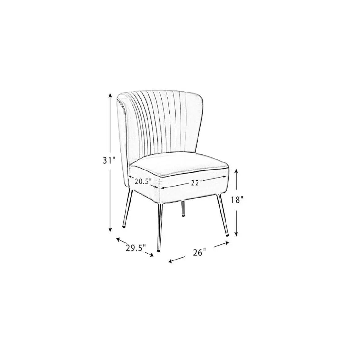 Luna Tufted Accent Chair – Sea Green