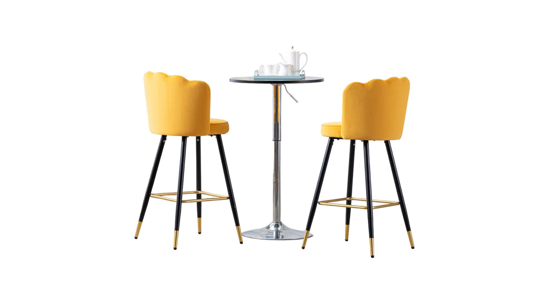 Flower Counter Stool - Yellow