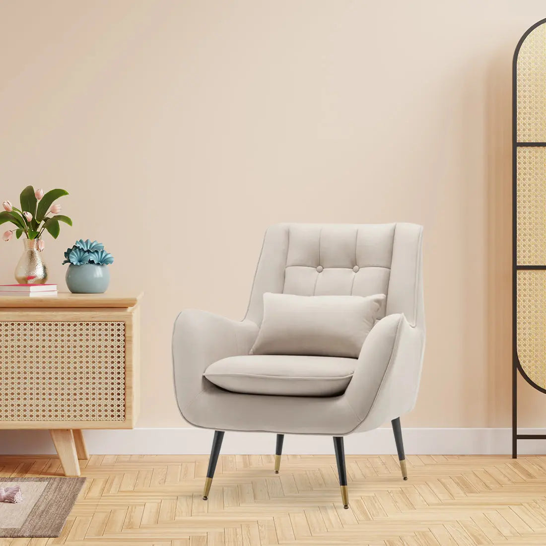 Dowdle Accent Lounge Chair – Beige