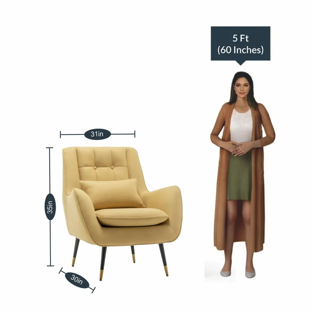 Dowdle Accent Lounge Chair – Yellow