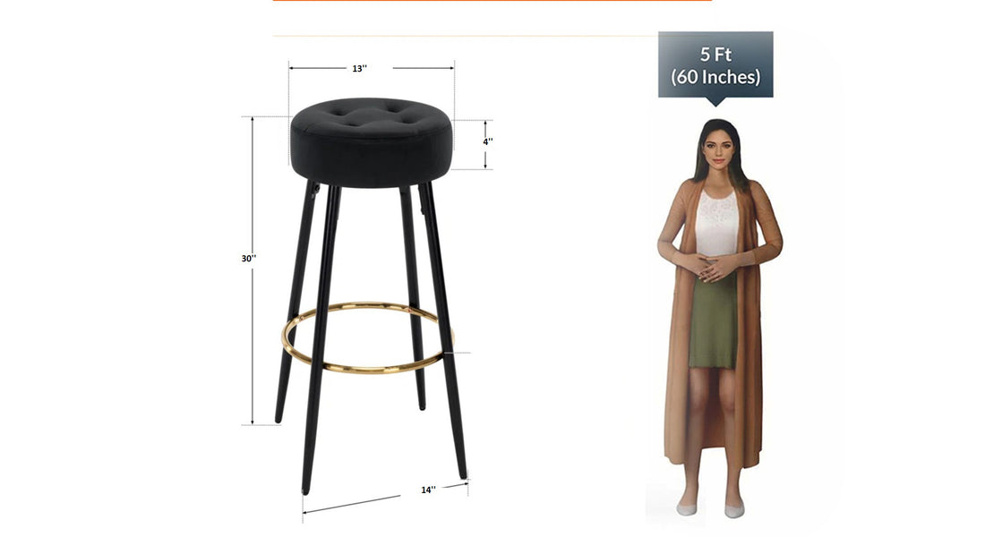 Ceazar Counter Stool - Black