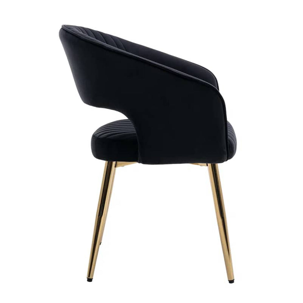Ayatt Accent Chair Black | Contemporary Armchair Matte Black