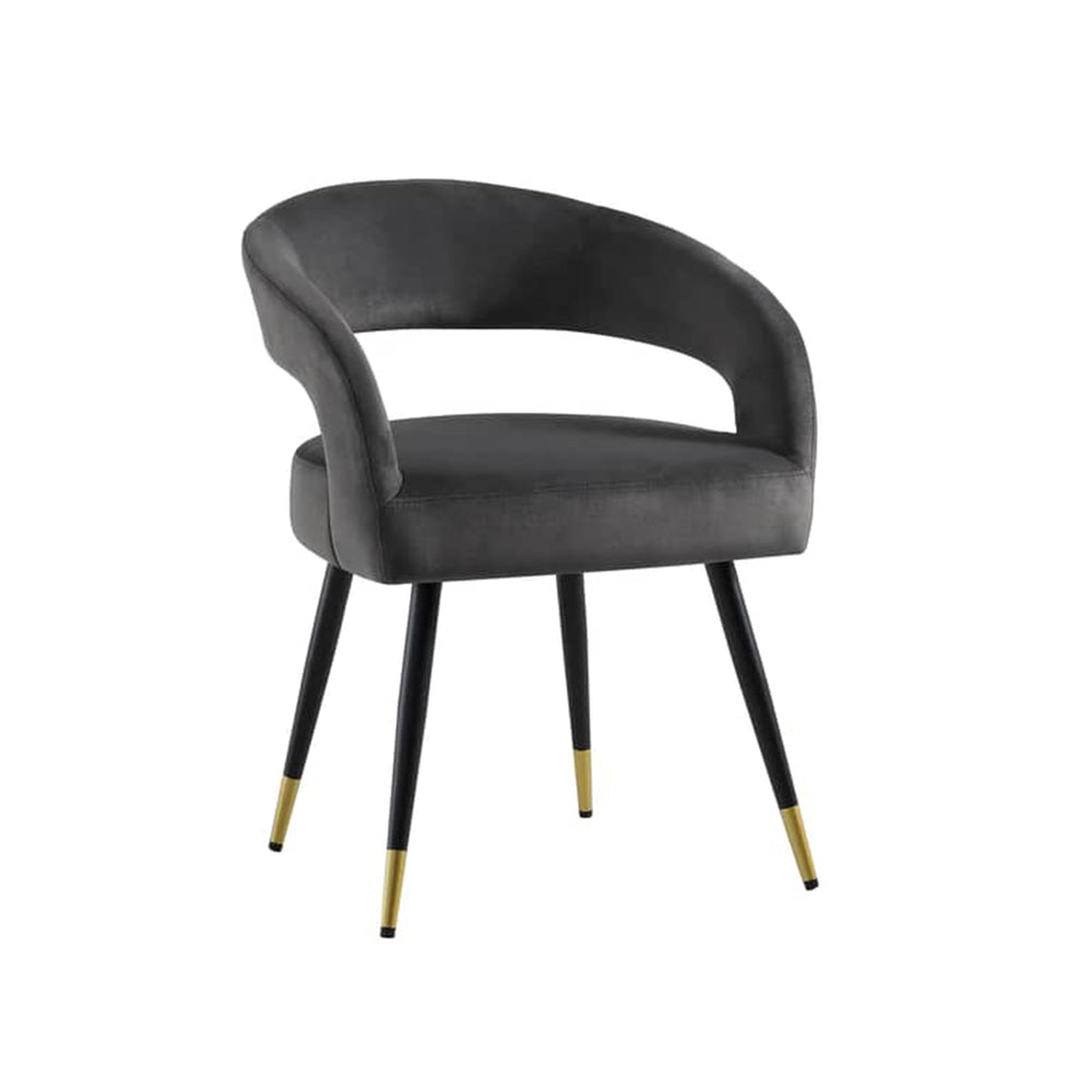 Bentlee Accent Chair Black | Upholstered Accent Chair Jet Black