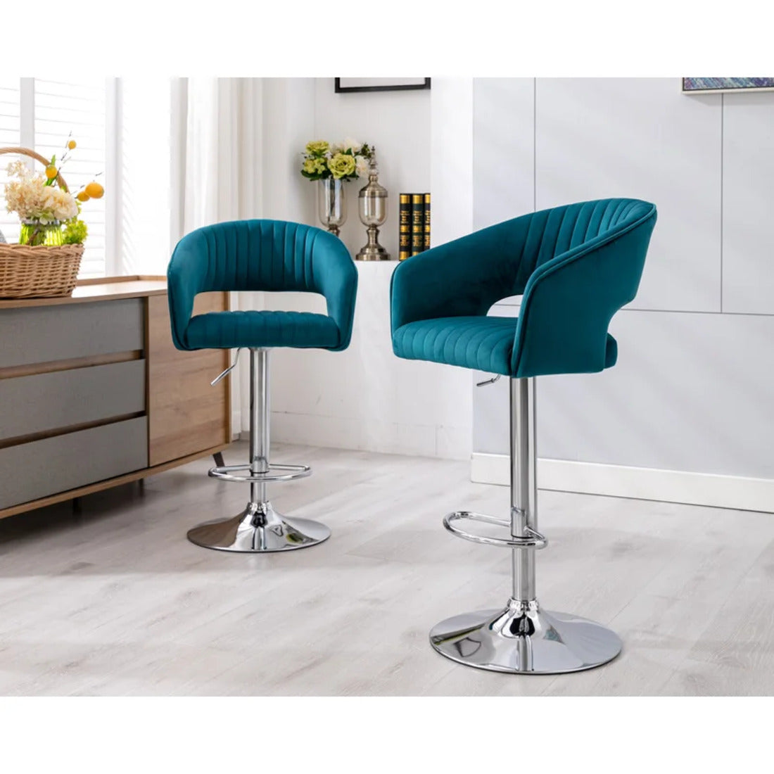 Dee Swiel Adjustable Bar Stool - Teal